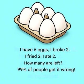 I Have 6 Eggs, Broke 2, Fried 2, Ate 2 — How Many Are Left? Explained