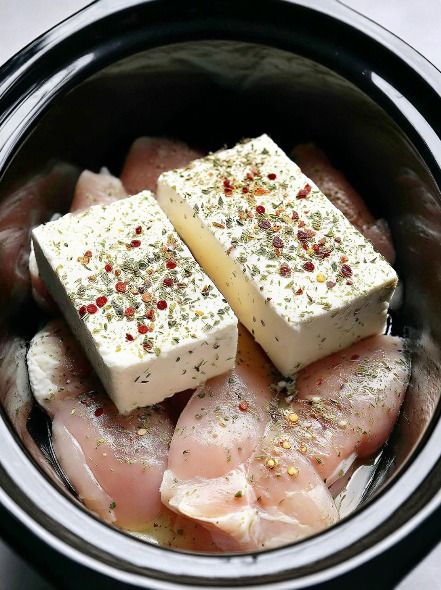 3-Ingredient Slow Cooker Cream Cheese Chicken