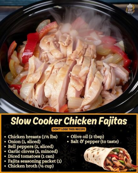 Slow Cooker Chicken Fajitas Recipe