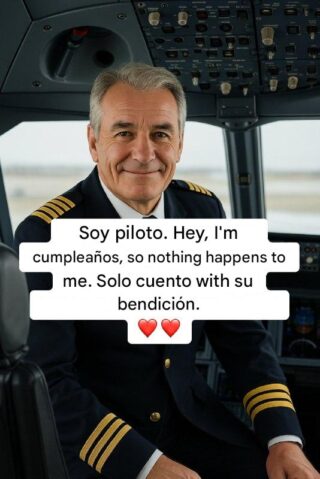 Today is my birthday… and I’m spending it in the cockpit of an airplane.  I’m a pilot. I always have been. I’ve dedicated my life to the sky, to flying, to the people on board. I’ve transported thousands—children returning home, couples reuniting, dreams taking flight.  But today I realized something: when this plane lands, no one will be waiting for me at the door. I don’t have a wife or children. My family is in the clouds, in the memories of every passenger.  Today, all I have is this uniform, this sky… and, if it’s not too much trouble, your blessing.  Sometimes, a simple “happy birthday” can touch more than any destination. ❤️✈️