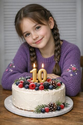 Today I turned 10. My grandmother, who raised me, made this cake and I am very grateful to her.