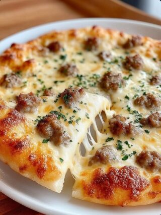 Biscuits and Sausage Gravy Breakfast Pizza