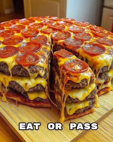 Double Cheeseburger Pizza Stack