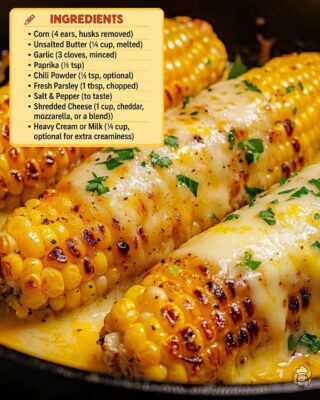 Cheesy Garlic Butter Corn Recipe