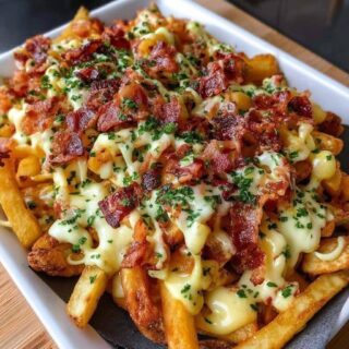 Loaded Cheese Fries with Crispy Bacon