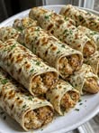 Cheesy Garlic Chicken Wraps