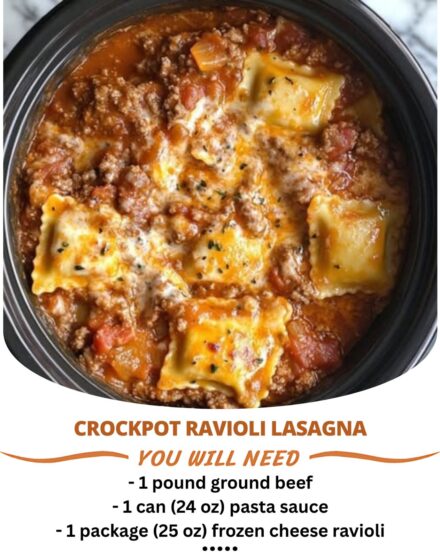 Crockpot Ravioli Lasagna