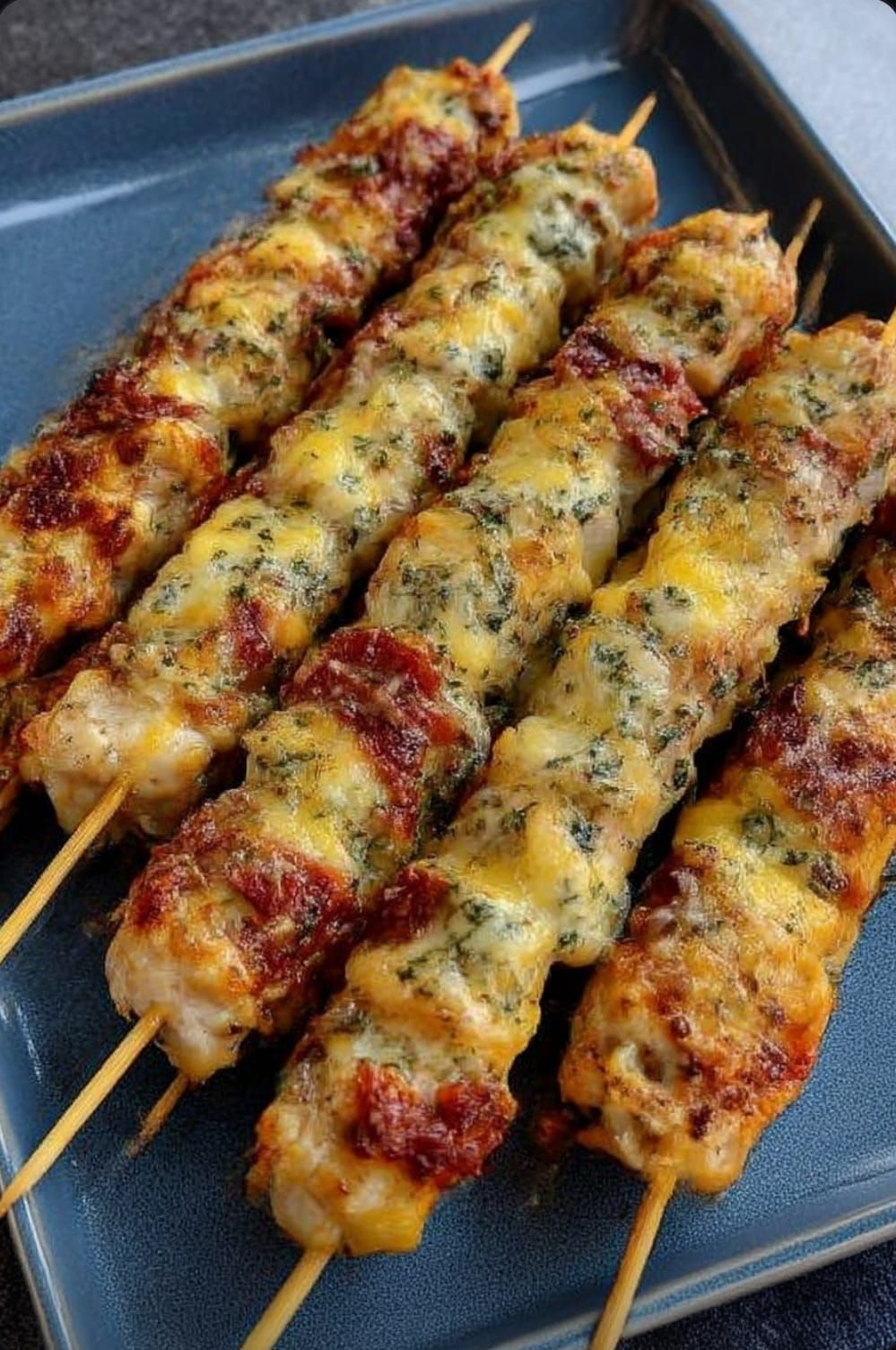 Garlic Parmesan Chicken Skewers