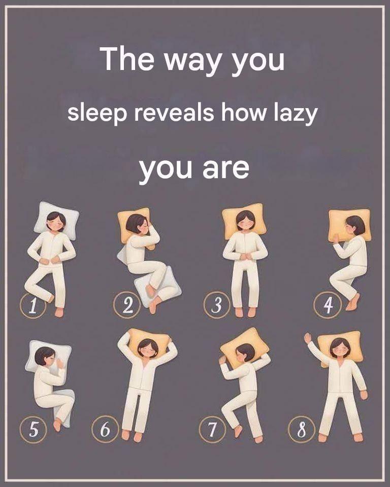 The way you sleep reveals how lazy you are