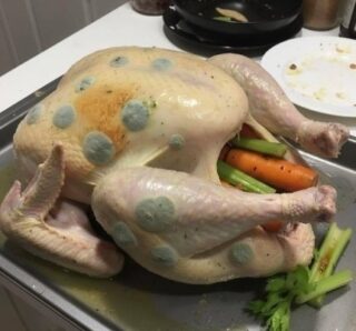 She’s been frozen since 2020, thawed for a week, and baked for 45 minutes