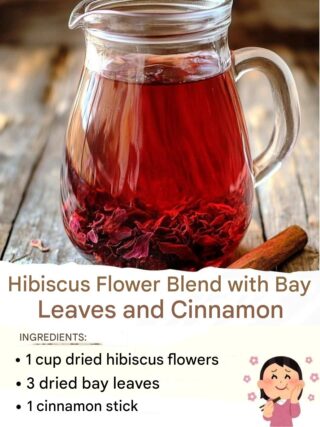 Hibiscus Flower Mixture with Bay Leaves and Cinnamon