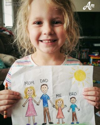 My 5-Year-Old Daughter Drew Our Family and Said: ‘This Is My New Little Brother’
