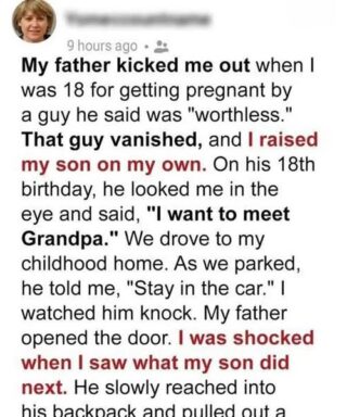 My Father Kicked Me Out at 17, Decades Later, My Son Showed Up at His Door With the Words He Deserved to Hear!