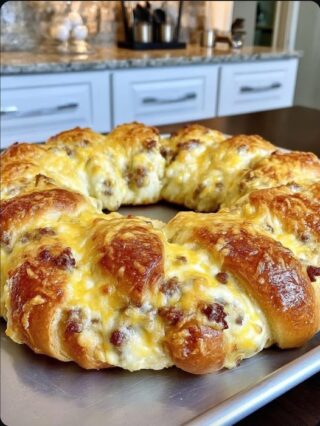 Sausage and Cheese Crescent Rings
