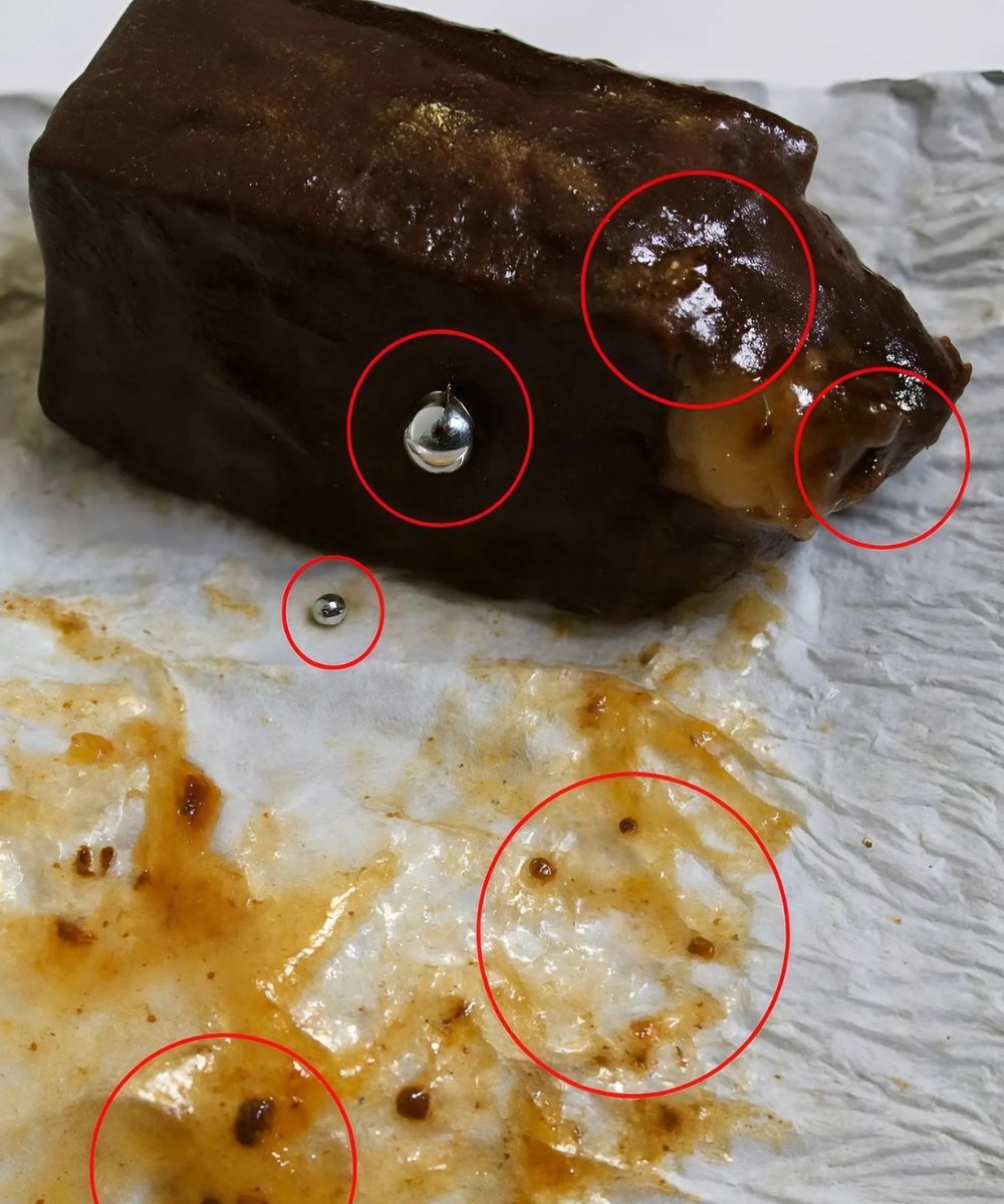 We bought chocolates at the store and found something strange inside: we were surprised when we realized what it was