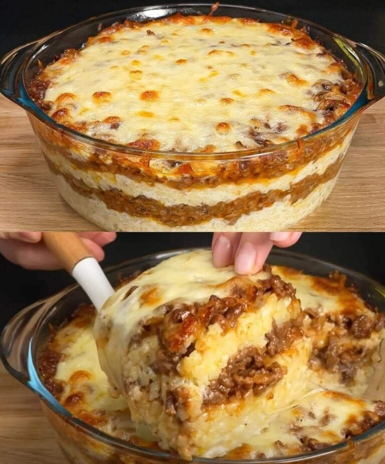Cheesy Layered Meat and Mashed Potato Bake: The Ultimate Comfort Food Casserole!