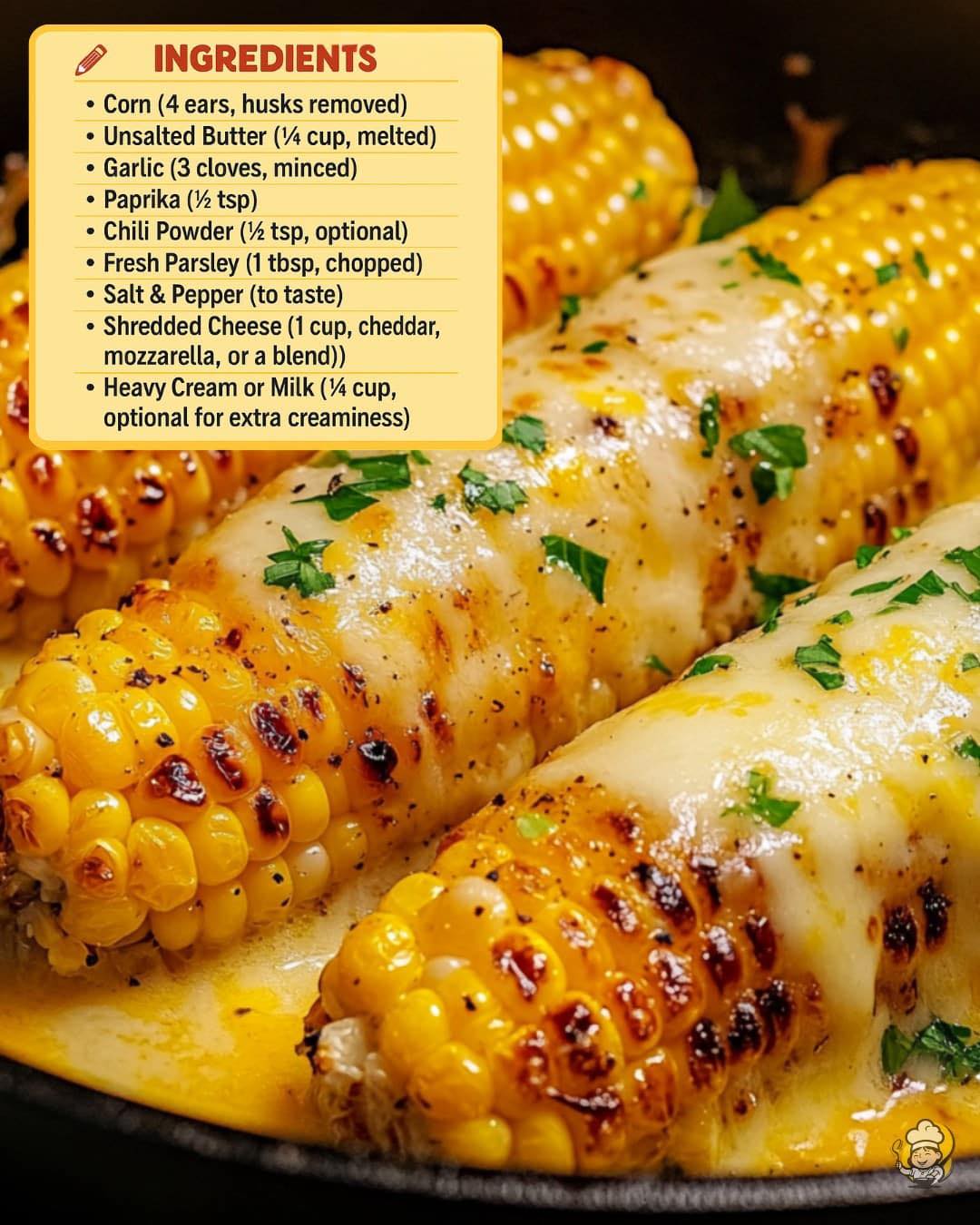 Cheesy Garlic Butter Corn Recipe