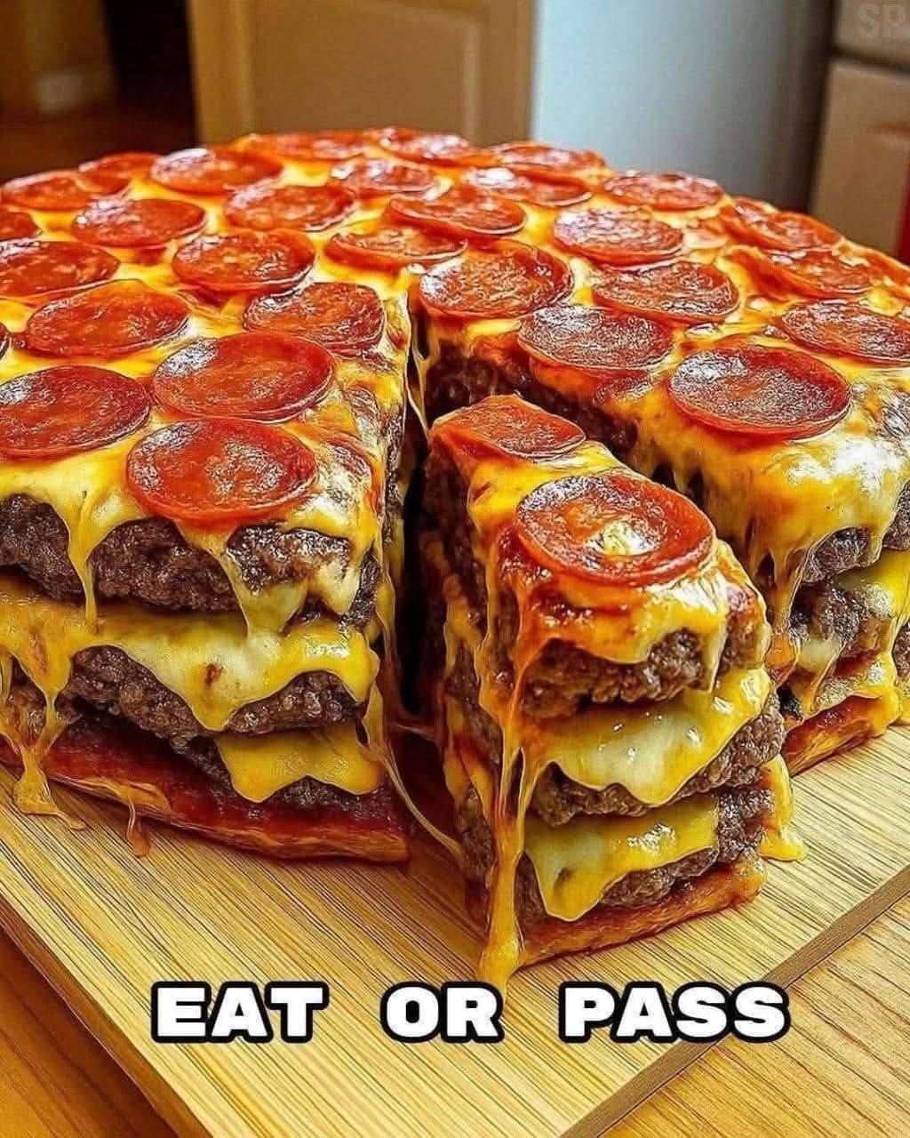 Ultimate Double Cheeseburger Pizza Stack