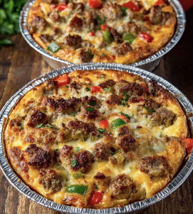 Low carb cauliflower pizza casserole