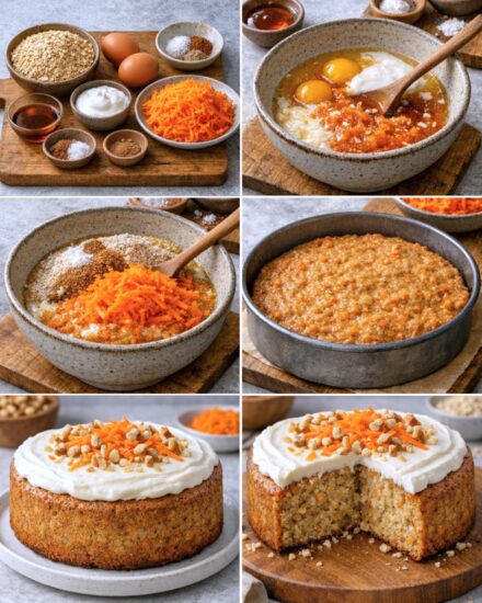 Healthy Homemade Carrot, Yogurt, and Oat Cake