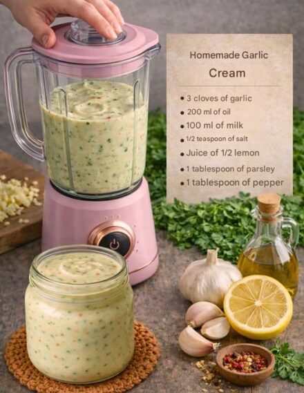 Grandma’s Famous Garlic Cream 👵🧄 It will make your mouth water