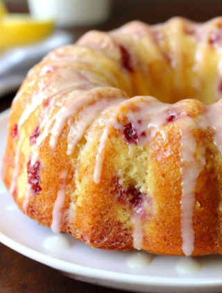 Lemon Raspberry Bundt Cake