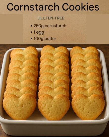 Cornstarch Cookies (GLUTEN-FREE) Ideal for people with gluten intolerance.