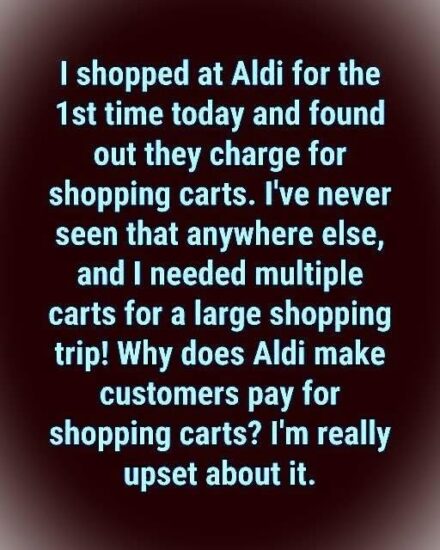 The surprising reason why Aldi charges customers to use shopping carts.