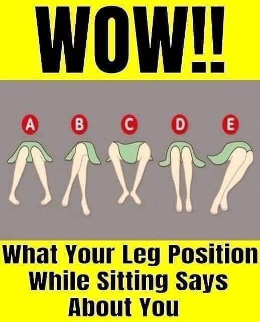 This Is What Your Sitting Leg Position Says About You!