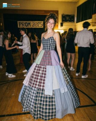 I Sewed My Prom Dress From My Late Father’s Shirts—My Classmates Laughed Until The Principal Grabbed The Mic
