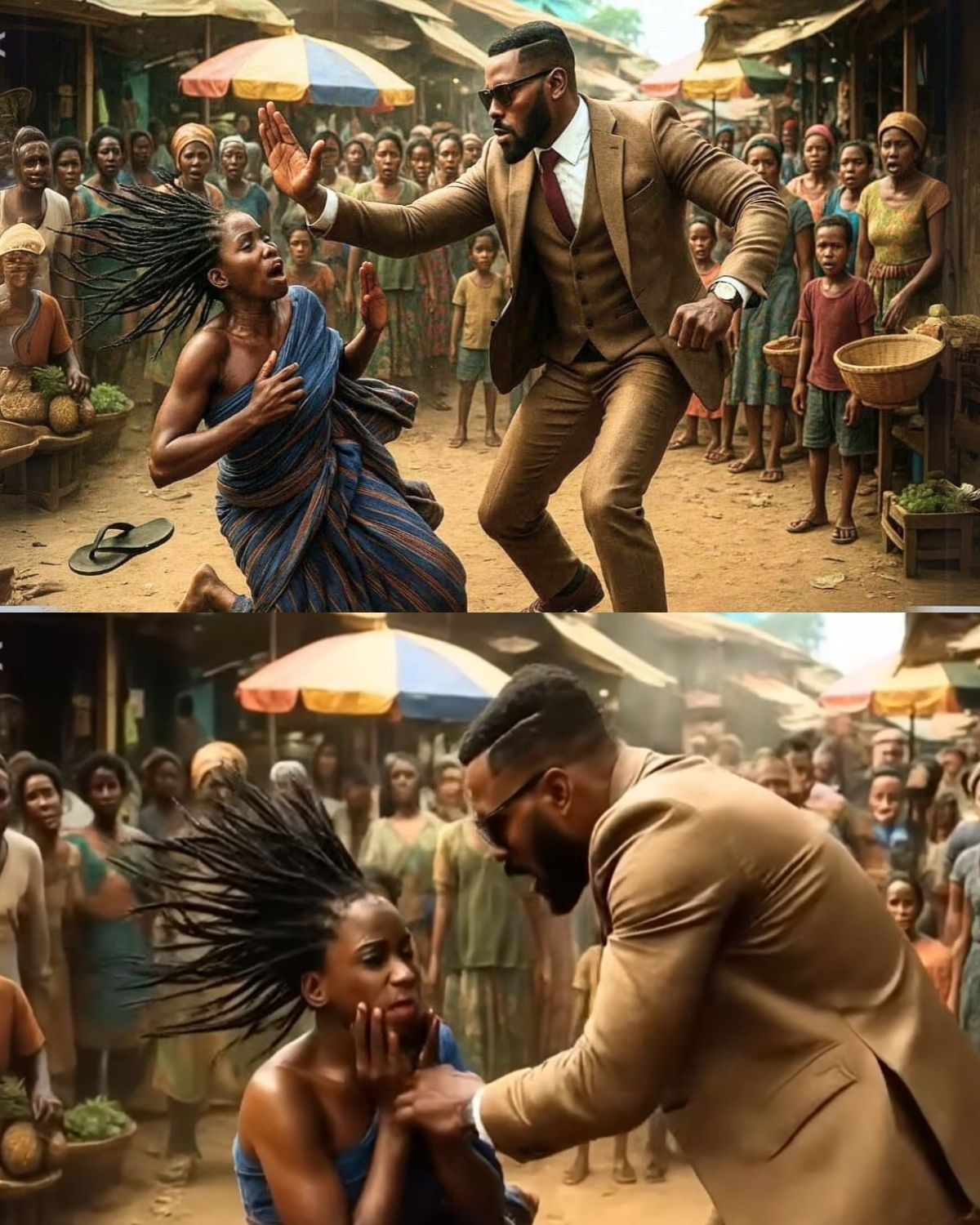 Billionaire slapped a poor girl in public without knowing who she was…