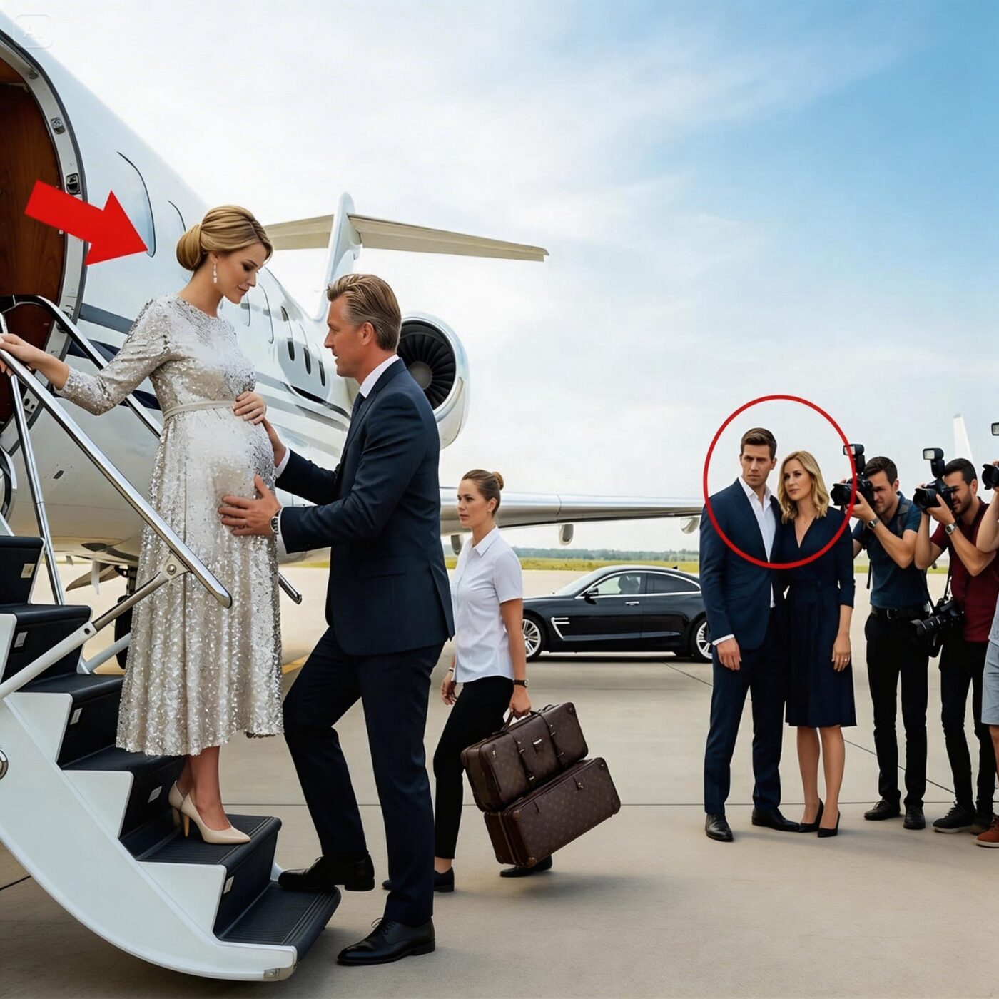 After a night with his mistress — Pregnant wife left divorce papers, boarded jet with billionaire