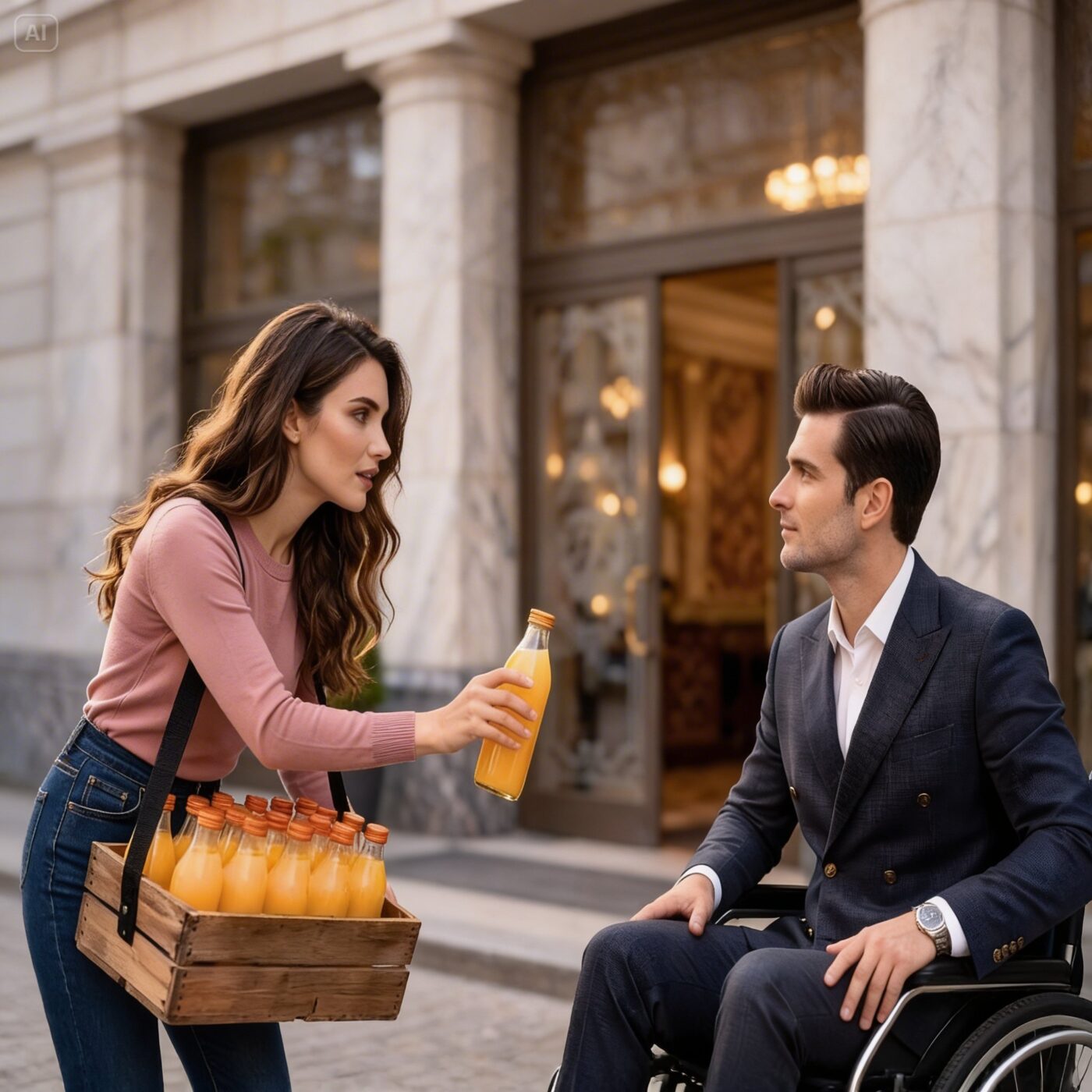 She Sold Orange Juice on the Street Until She Offered It to the Millionaire – He Did the Unthinkable