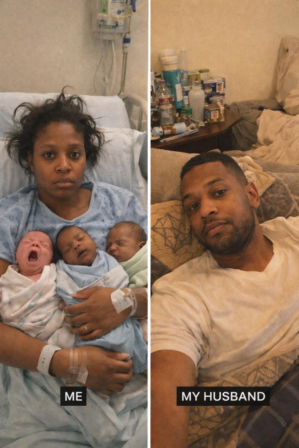 I Came Home With Newborn Triplets… and My Husband Was Angry About the Mess