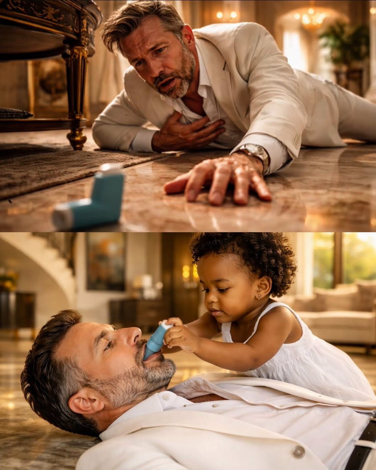 The Maids Toddler Gave a Dying Billionaire His Last Inhaler To Save His Life, What He found out..