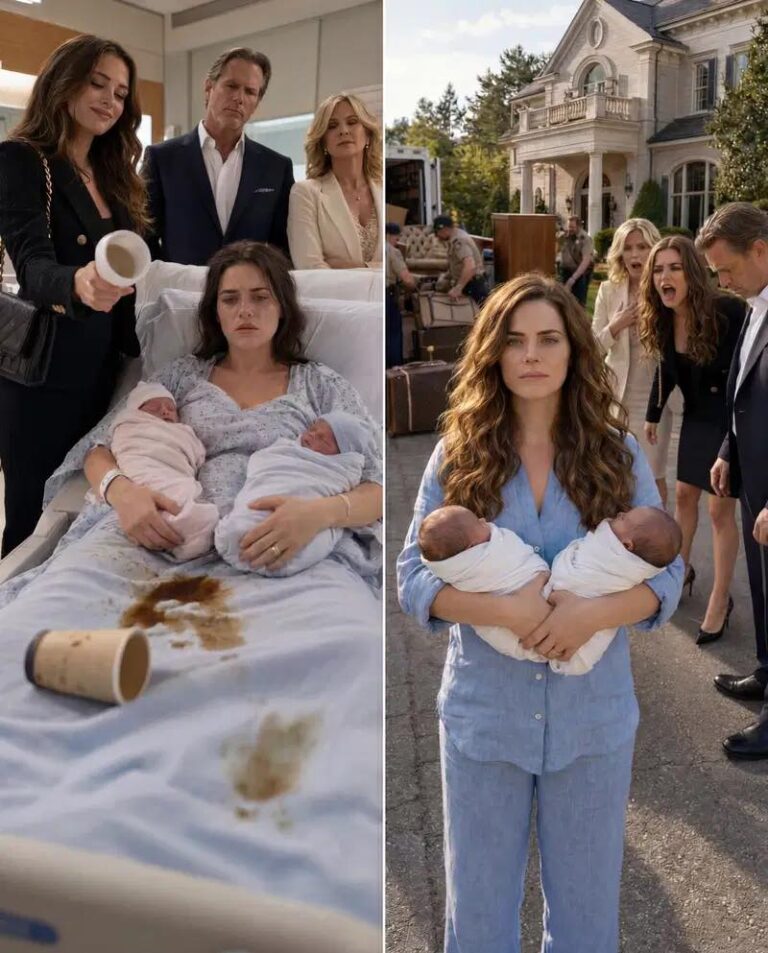 I was barely conscious, trying to nurse my crying twins through the agonizing pain of a t:orn ut:erus, when my adult stepdaughter stormed in and dumped a cup of scalding coffee over my lap.