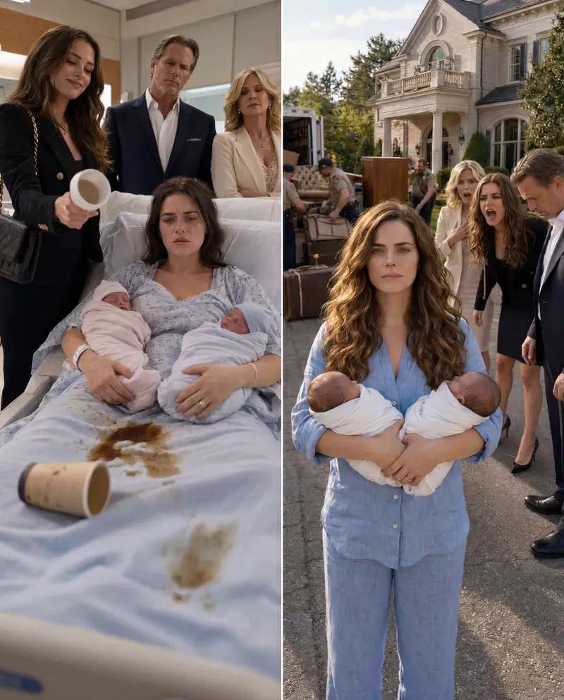 I was barely conscious, trying to nurse my crying twins through the agonizing pain of a t:orn ut:erus, when my adult stepdaughter stormed in and dumped a cup of scalding coffee over my lap.