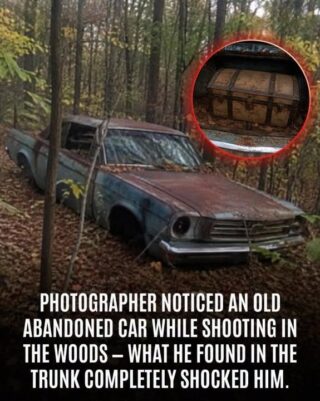 A Man Was Stunned by the Chilling Discovery He Made Inside the Trunk of an Abandoned Car Hidden in the Forest.
