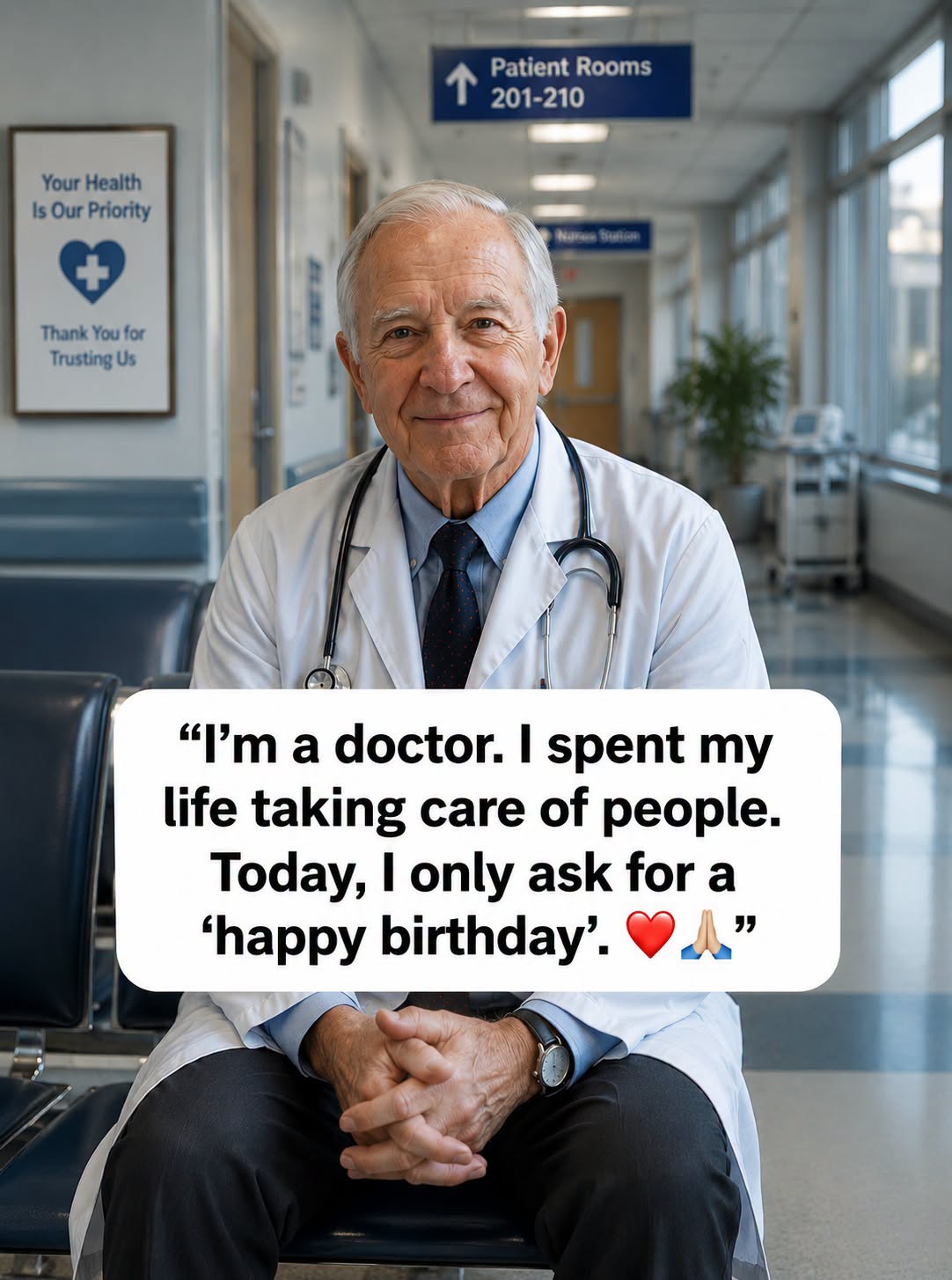 After spending a lifetime caring for others, this compassionate doctor has only one birthday request today. ❤️🎂  If this message moved you, please leave a simple “Happy Birthday!” in the comments. Your thoughtful words could bring a smile and brighten someone’s special day. ❤️🙏  A small act of kindness costs nothing, yet its impact can mean the world. 💙